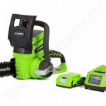 Аккумуляторная цепная пила Greenworks G24CS25K2 24V 2000007va